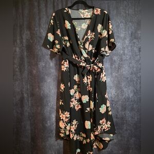 ✨️3/$25✨️ BloomChic Black Floral High Low Dress Plus Size 2X